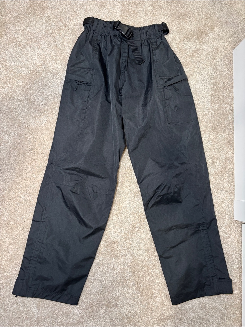 Men's Black Wetskins Waterproof Pants Size Small
